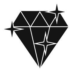 Poster - Shiny diamond icon, simple style