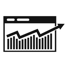 Poster - web page broker icon, simple style