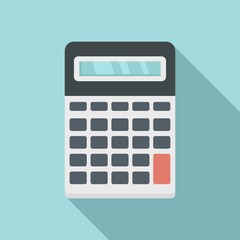 Poster - School calculator icon, flat style