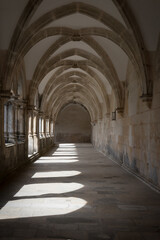 Alcobaça/ Leiria/ Portugal - Hall way in Monastery of Alcobaça. May 18 2019