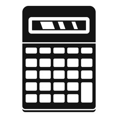 Poster - School calculator icon, simple style
