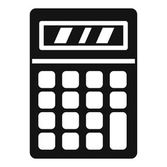Poster - Algebra calculator icon, simple style