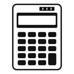 Poster - Data calculator icon, simple style