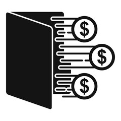 Poster - trader desk icon, simple style
