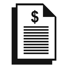 Poster - Trader money paper icon, simple style