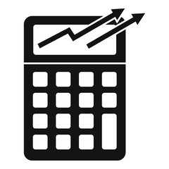 Poster - Trader calculator icon, simple style