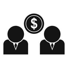 Poster - Credit person icon, simple style