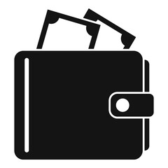 Poster - Money wallet icon, simple style
