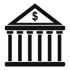 Poster - Credit bank icon, simple style