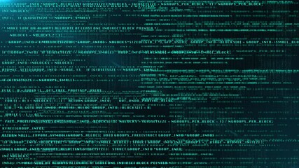 Aufkleber - Hacker Code Network Security Data Information Random Command Programing Development 4K Animation