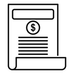 Poster - Credit money paper icon, outline style