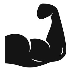 Sticker - Gym training biceps icon, simple style