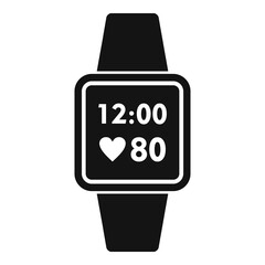 Poster - gym smartwatch icon, simple style