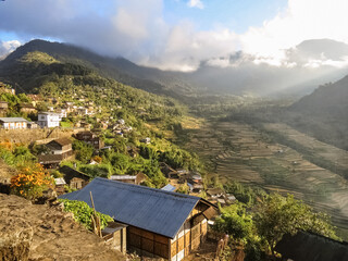 Poster - Scenic view of the village of Khonoma in Nagaland