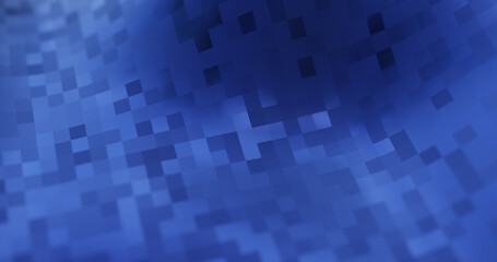Poster - blue abstract background, flowing patterns and lines. metallic material. 3d rendering