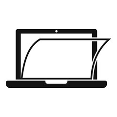 Poster - Laptop protective screen icon, simple style