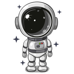 Wall Mural - astronaut isolated on a white background