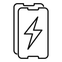 Poster - Phone protective glass icon, outline style