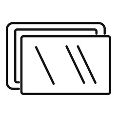 Poster - Tablet protective glass icon, outline style