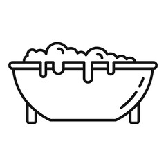 Sticker - Beauty jacuzzi icon, outline style