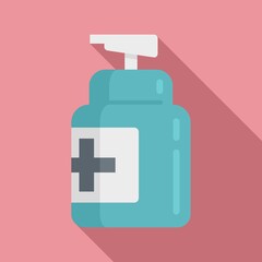 Canvas Print - Pump antiseptic icon, flat style