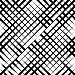 Poster - Fade halftone stripe. Diagonal geometric seamless pattern. Cross grid hatch line. Half tone texture. Grating lines background. Uneven stripes design for prints. Repetition gradation transition. Vector