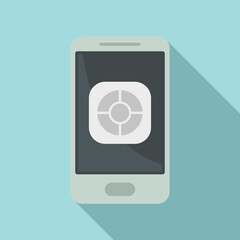 Poster - Smartphone remote control icon, flat style
