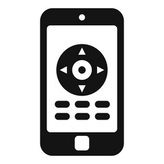 Poster - Phone remote control icon, simple style
