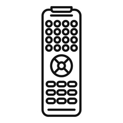 Poster - channel remote control icon, outline style
