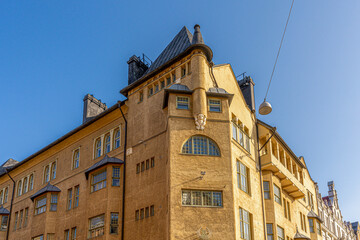 Wall Mural - Architectural fragments of historical buildings in Finland, Helsinki