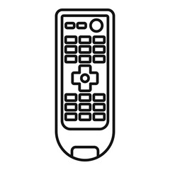 Poster - Media remote control icon, outline style