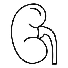 Canvas Print - Pain kidney icon, outline style