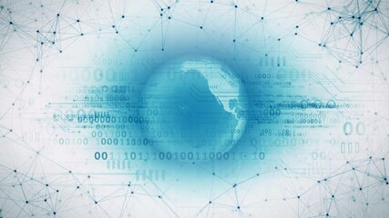 Wall Mural - big data globe technology concept
