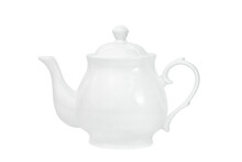 White Teapot For Tea Isolate
