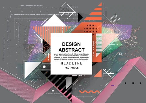 Abstract geometric background, combination of different geometric shapes