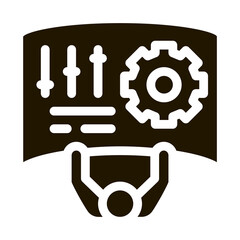 Poster - human reality settings glyph icon vector. human reality settings sign. isolated symbol illustration