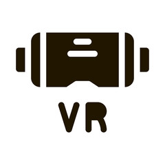 Poster - virtual reality glasses glyph icon vector. virtual reality glasses sign. isolated symbol illustration
