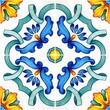 © angela0982 - Hand drawn watercolor mediterranean sicilian traditional tiles