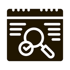 Poster - no error detection glyph icon vector. no error detection sign. isolated symbol illustration