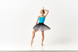 © SHOTPRIME STUDIO - woman ballerina dance performance gymnastics workout isolated background