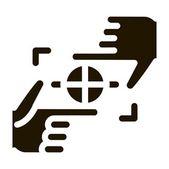 Fototapete - target focusing glyph icon vector. target focusing sign. isolated symbol illustration