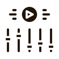 Fototapete - movie maker settings glyph icon vector. movie maker settings sign. isolated symbol illustration