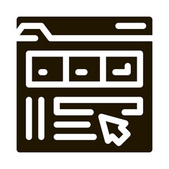 Fototapete - maker information folder glyph icon vector. maker information folder sign. isolated symbol illustration