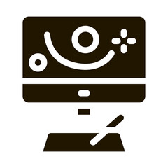 Fototapete - motion projection in action glyph icon vector. motion projection in action sign. isolated symbol illustration