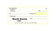 © ifoodijourney - Cheque book in soft yellow color in white background