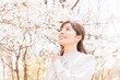 © Kingsman - 満開の桜を眺める女性