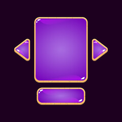 Wall Mural - set of wooden jelly game ui board pop up for gui asset elements vector illustration