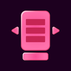 Wall Mural - set of funny pink game ui board pop up for gui asset elements vector illustration