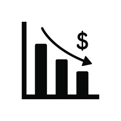 Canvas Print - Sales decrease chart icon