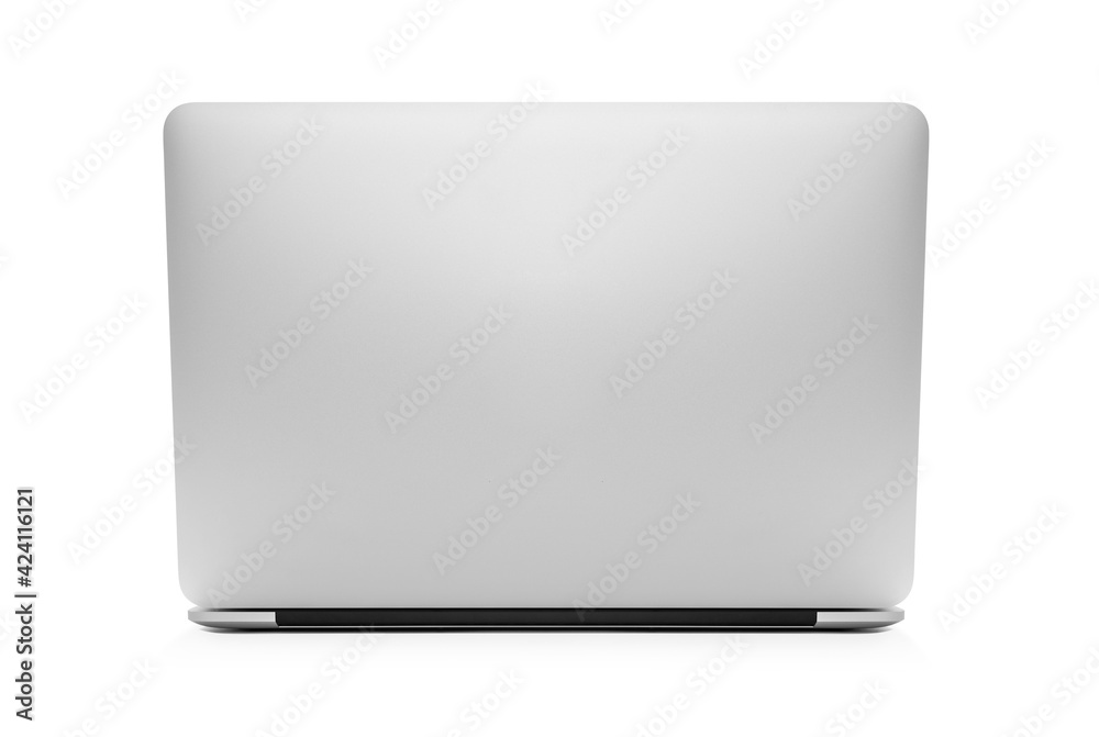 The back view of the new laptop on white background, including clipping ...